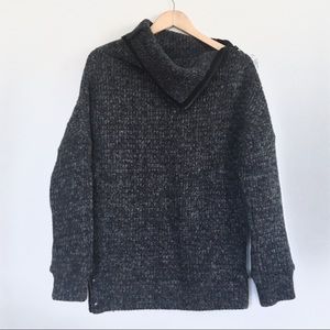 Yohji Yamamoto Black and Gray Sweater